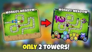 Can You Black Border Monkey Meadow with ONLY 2 Towers in BTD6?