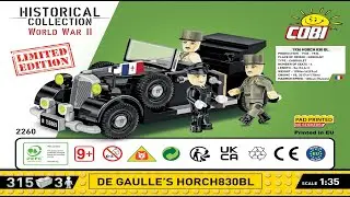 Cobi Instructions | Small Army / WW2 | 2260 | De Gaulle's Horch 830BL (Limited Edition)