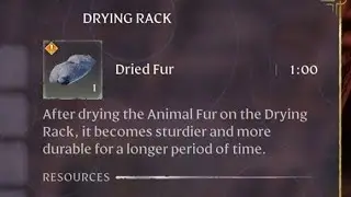 Enshrouded - how to make Dried Fur