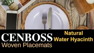 Beautiful Woven Placemats for Dining Table - CENBOSS Water Hyacinth Placemats (Natural Color)