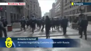 Armenians protest against Russian customs union plans: protests held during Putin visit to Yerevan