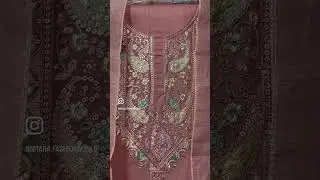 Selling a beautiful, peach-colored suit. #PeachSuit #RayonSuit #EmbroideredSuit #festivewear
