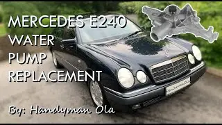 Как заменить водяной насос на Mercedes Benz E240 1999 года