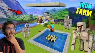Building UNLIMITED IRON FARM in Minecraft