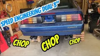 Dual 3 inch exhaust on big block thirdgen camaro.