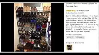 Review Whitmor 6060 3510 Chrome Supreme 50 Pair Shoe Tower Rack