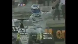 Formula 1 Coulthard gives Hakinnen a ride on his car Spain 2001 // Кулхард подвозит Хакиненна
