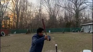 Throwback Jan 12, 2026: I am Practicing Baseball in our Backyard from day to night