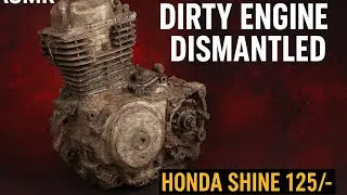 Honda shine full engine rebuild ASMR | NO TALKING pure sound#asmr #hondashine  