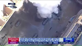 Steam pipe explosion: Vehicles trapped under soot