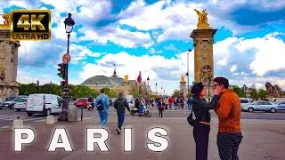 Paris France - Paris 4K Walking Tour - Paris Spring Season