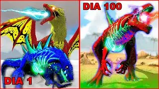 Sobrevivi 100 Dias Como Um Godzilla No Ark Survival Evolved Hardcore - O FILME 2 (DINOSSAUROS)