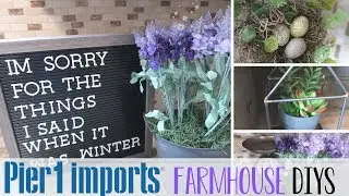 DOLLAR TREE SPRING FARMHOUSE DIYS | PIER ONE IMPORTS INSPIRED | BUDGET FRIENDLY