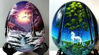 Elegant Pebble Art Beautiful Scenery Painting Tutorial