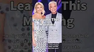Holly and Phil to Leave This Morning #tvnews
