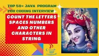 Java program to count the letters spaces numbers and other characters of an input string