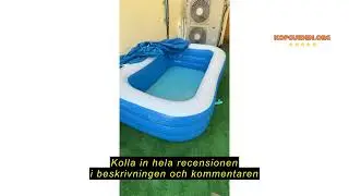 Produktrecension av GALAXYER Uppbl&aring;sbar plaskdamm, 3 ringar stor rektangul&auml;r familjesimcenter f&ouml;r ba