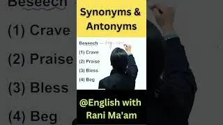 SYNONYMS OF BESEECH @EnglishWithRaniMam #ranimam #ssc #ssccgl #sscenglish #synonyms