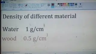 Density of different types of materials 