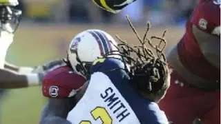 Jadeveon Clowney with a huge hit - Outback Bowl 2013