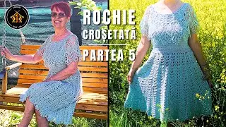Fusta - Cum crosetam rochie lejera de vara Floare de gand - Partea 5 | Tutorial pas cu pas