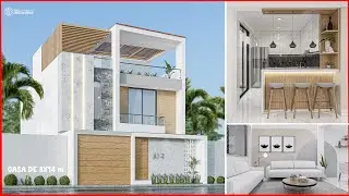 Plano de Casa de 8x14 metros | Planos de Casas Moderna 🏡