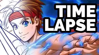 Winbow Action Portrait! - Anime Commission - Art Timelapse | DasGnomo