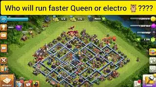 Who will run faster Queen 👑 or electro owl 🦉??🏆🏆#clashofclans #archerqueen