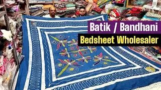 Pure Cotton Jaipuri Printed Bedsheet Wholesaler / Hand Batik , Tye - Dye & Hand Embroidery Bedsheets