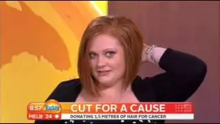 Tamis Charlton Cutting off her 138cm Long Hair For Charity Clip 3