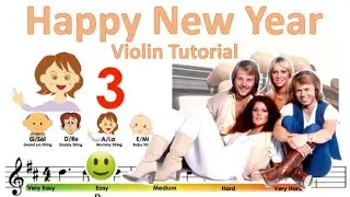 ABBA's Happy New Year sheet music and easy violin tutorial