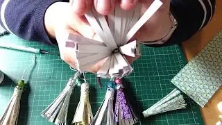 Paper tassels, Lace Doily baskets, air dry clay,bead caps