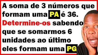 Determine 3 números em PA cuja soma é 36 e se somarmos 6 unidades ao último formam uma PG