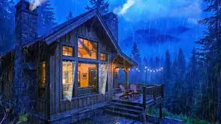 🌲 Cabin Rain Sounds 🌧️ Sleep Therapy 💤 Stress Relief & Calm Relaxation 🏡