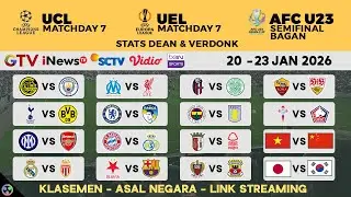 JADWAL LIGA CHAMPIONS EROPA UCL LIVE SCTV, LIGA EUROPA, AFC U23 2026 INEWSTV MALAM INI