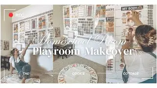 DIY HOMESCHOOL ROOM // PLAYROOM MAKEOVER 2025 // TK/KINDERGARTEN PREP // BUDGET FRIENDLY DIY