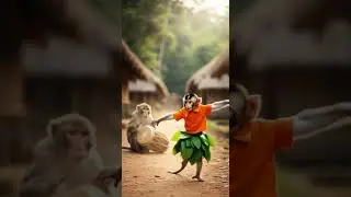 🐵Baby Monkey Dancing to Dad Drum Beats Cutest Moves You Must See #monkeydance #cutebabies #drumbeats