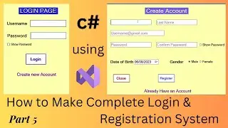 How to create Complete Login & Registration System using c# Part 5