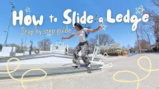 How to slide a ledge on Roller Skates | Step by Step Beginners Guide🛼