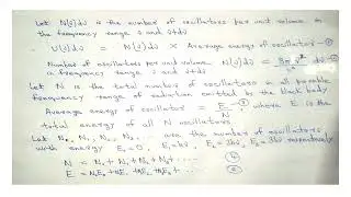 Derivation of Planck's radiation law part 1l Unit 1 l Quantum Mechanics l Engineering Physics l AKTU