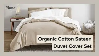 Sleep Sustainably with our Organic Cotton Sateen Duvet Cover Set