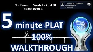 5 MINUTE PLAT | Football Breakthrough Gaming Arcade 100% Walkthrough