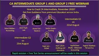 CA Inter Nov - 20 Rapid Revision - Super Opportunity