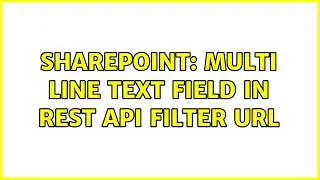 Sharepoint: Multi line text field in REST API filter url