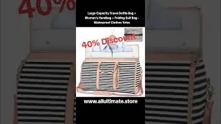 ✨️ Large Capacity Travel Duffle Bag + Women&rsquo;s Handbag + Folding Suit Bag - Waterproof Clothes Totes.