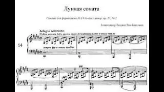 Исполнение и разбор Лунной Сонаты Op 27 №2 Людвига ван Бетховена