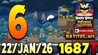 Angry Birds Friends Level 6 Tournament 1687 Highscore POWER-UP walkthrough