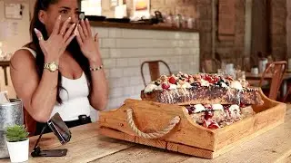 “THAT’S 10,000 CALORIES UNDER 10 MINUTES!” | 7LB BRIOCHE FRENCH TOAST CHALLENGE | @Leah Shutkever