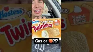 NEW PUMPKIN SPICE TWINKIES! -Gas or 🍑? #shorts #foodreview #funnyshort #candyopeningvideo #gasorass