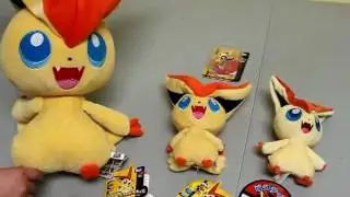 Pokemon Center Black and White Plush Doll - Victini Plush and Figure